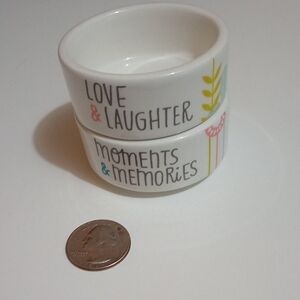 Charming Hallmark White Ceramic Tea Light Holders